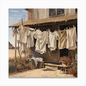 'Washing Line' Canvas Print