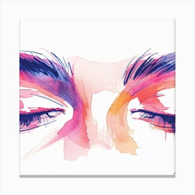 Watercolor Eyes Of A Woman Canvas Print