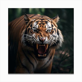 Tiger In The Forest 2 Canvas Print