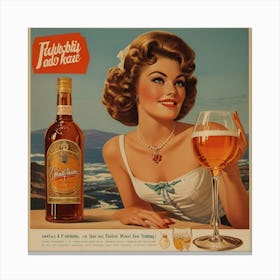 Default Vintage And Retro Alcohol Advertising Aesthetic 1 Canvas Print