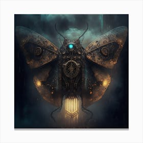 Steampunk Moth Canvas Print