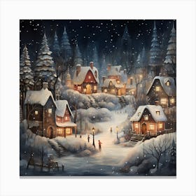 Rustic Yarned Holiday Whirlwind Canvas Print