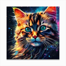 Cat Painting Canvas Print