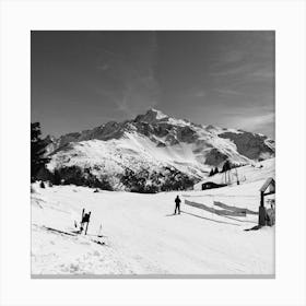 Man And Mountain Canvas Print