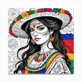 Mexican Girl 38 Canvas Print
