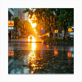 Rainy Day In The City Canvas Print