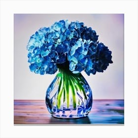 Hydrangeas Vase Canvas Print