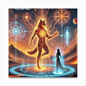 Yang Fire Wolf Instinctive Guidance Canvas Print