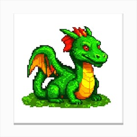 Pixel Dragon 2 Canvas Print