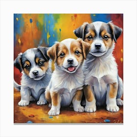 Three Puppies 1 Canvas Print