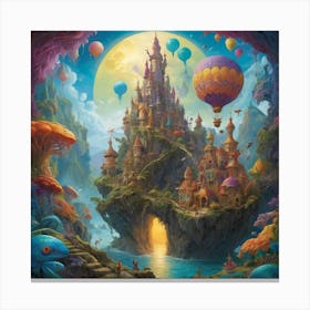 Fairytale Castle Art Print 1 Canvas Print