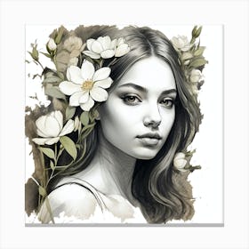 Cute girl 1 Canvas Print