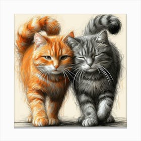 Two Cats 2 Canvas Print