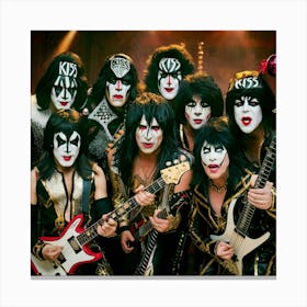 Kiss Group Photo Canvas Print