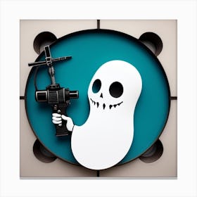 Ghost With A Gun 1 Canvas Print