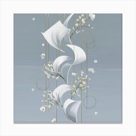 White Calla Lilies Canvas Print