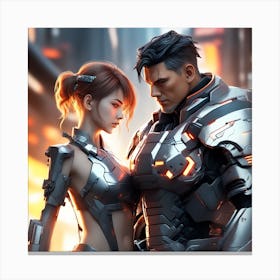 Futuristic Couple 127 Canvas Print