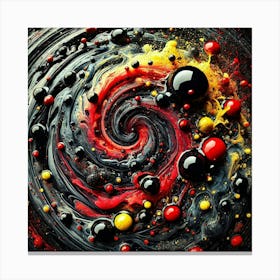 Black And Red Swirl Stampe su tela