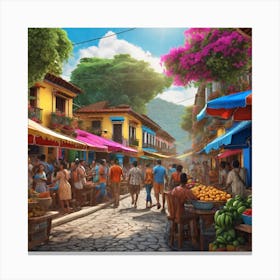 Street Market 3 Canvas Print