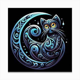 Cat blue 3 Canvas Print