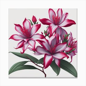 Pink Lilies myluckycharmz Canvas Print