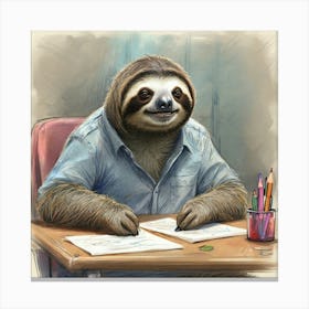 Sloth 59 Canvas Print