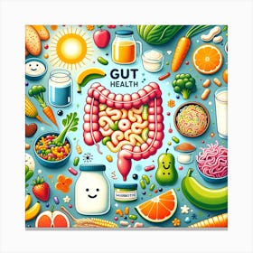 Gut Health Concept Canvas Print