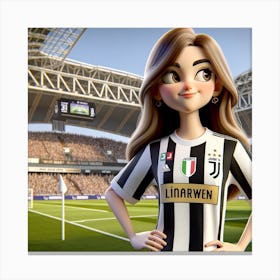 Juventus Girl 1 Canvas Print