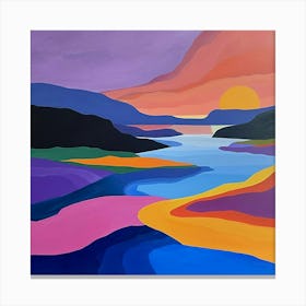 Colourful Abstract Abisko National Park Sweden 2 Canvas Print
