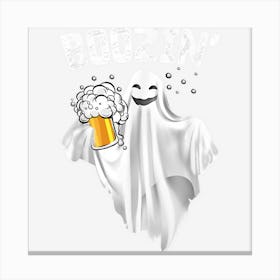 Holiday 365 Halloween Boozin Beer Drinking Ghost Canvas Print