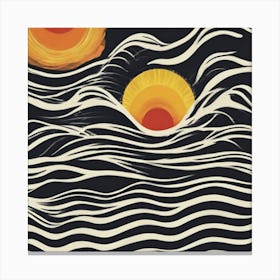 Sun Waves Art Print Canvas Print