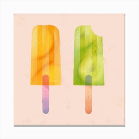 Ice Creams Illustrations Canvas Print