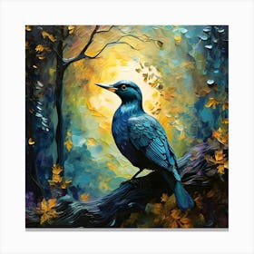 Bird In The Forest Canvas Print