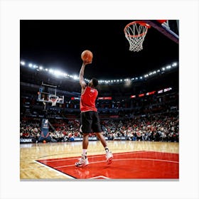 Basketball Player Dunks 3 Canvas Print