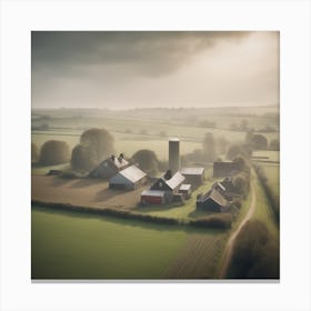 View Of Farm In England Haze Ultra Detailed Film Photography Light Leaks Larry Bud Melman Tren (2) Canvas Print