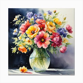 Flowers In A Vase 2 Canvas Print