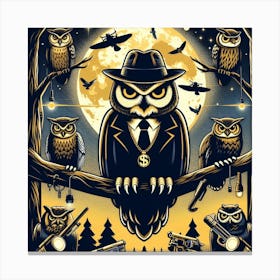 Owls maffia 1 Canvas Print