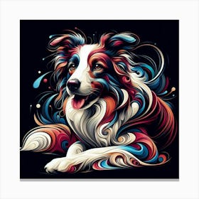 Abstract Dog Painting 1 Canvas Print