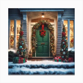 Christmas Door 133 Canvas Print