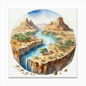 River In The Desert 1 Canvas Print