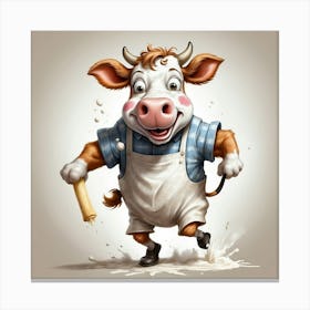 Cartoon Cow 29 Canvas Print