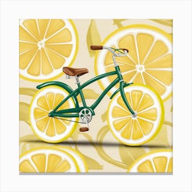 Zesty Ride Lemon Wheel Bicycle (2) Canvas Print