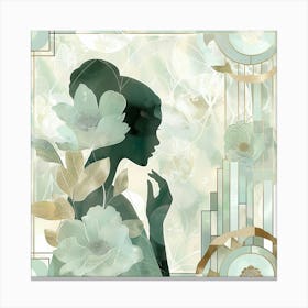 Deco Silhouette Canvas Print