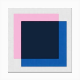 Pink and blue geometry 4 Canvas Print