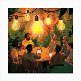 A Team Brainstorming Lofi Illustration 1718665794 3 Canvas Print