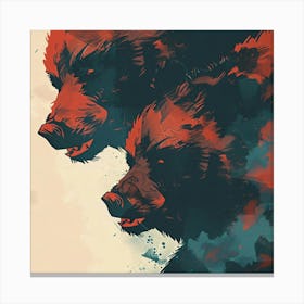 Two Bears 1 Canvas Print