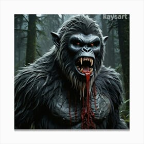 Gorilla In The Woods Canvas Print