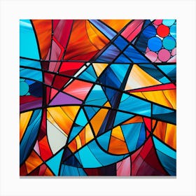 Abstract Stained Glass Canvas Print