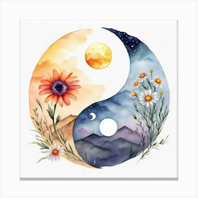 Yin Yang Painting Canvas Print