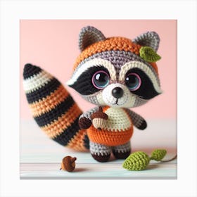 Amigurumi, raccoon 1 Canvas Print